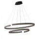 SOSPENSIONE LED CLARKE NERA 75W 4500LM 3000K 80X40CM+60X30CM