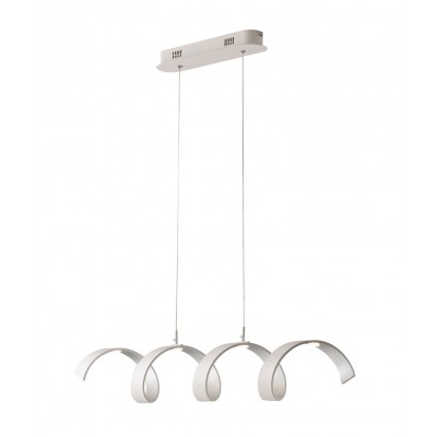 SOSPENSIONE LED HELIX BIANCA/SILVER 20W 1600LM 4000K 80X13,5CM