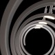 SOSPENSIONE LED HELIX BIANCA/SILVER 20W 1680LM 3000K 80X13,5CM