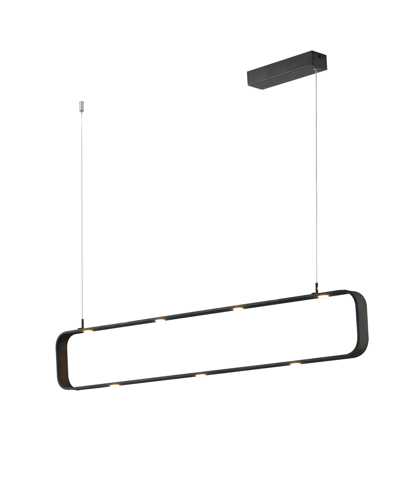 SOSPENSIONE LED MOKA CAFFE' 9X5W 3780LM 3000K DIMMERABILE 100X16X6,5CM