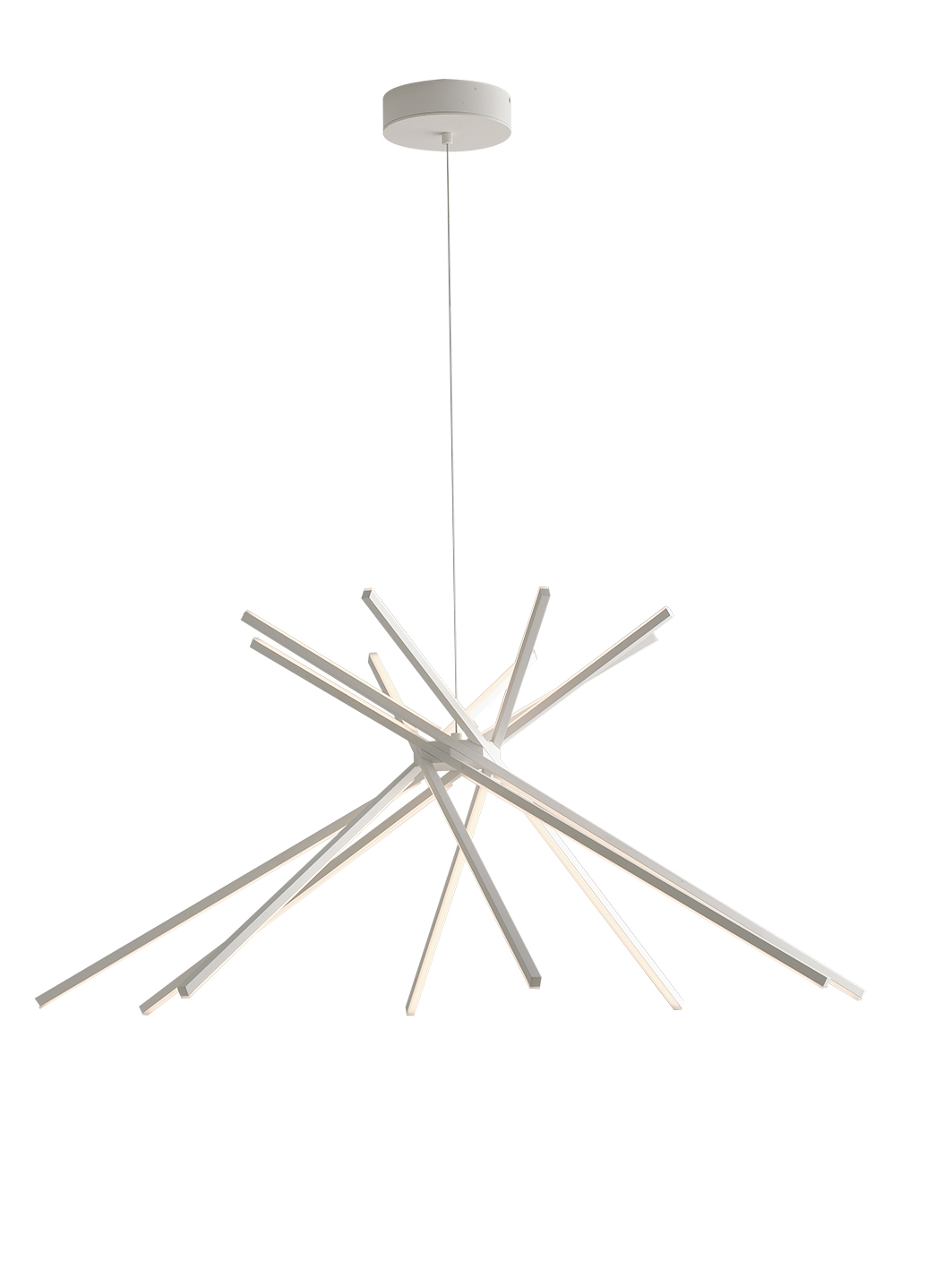 SOSPENSIONE LED SHANGHAI BIANCA 54W 6560LM 3000K 113X51,5CM
