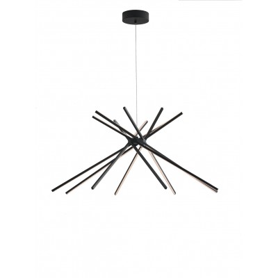 SOSPENSIONE LED SHANGHAI NERA 54W 6560LM 3000K 113X51,5CM