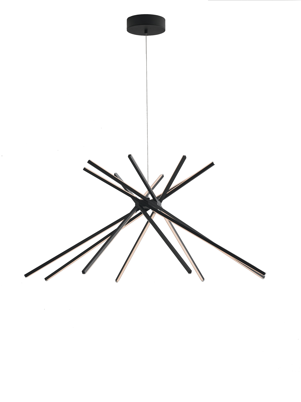 SOSPENSIONE LED SHANGHAI NERA 54W 2370LM 4000K 113X51,5CM