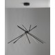 SOSPENSIONE LED SHANGHAI NERA 54W 2370LM 4000K 113X51,5CM