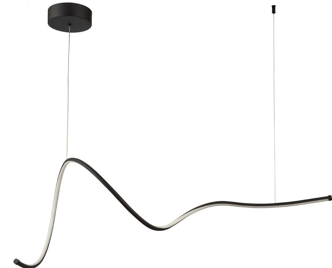 SATIN BLACK  SUSPENDED LED IRREGULAR L:120cm