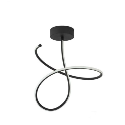 SATIN BLACK LED CEILING FIXTURE H:45cm