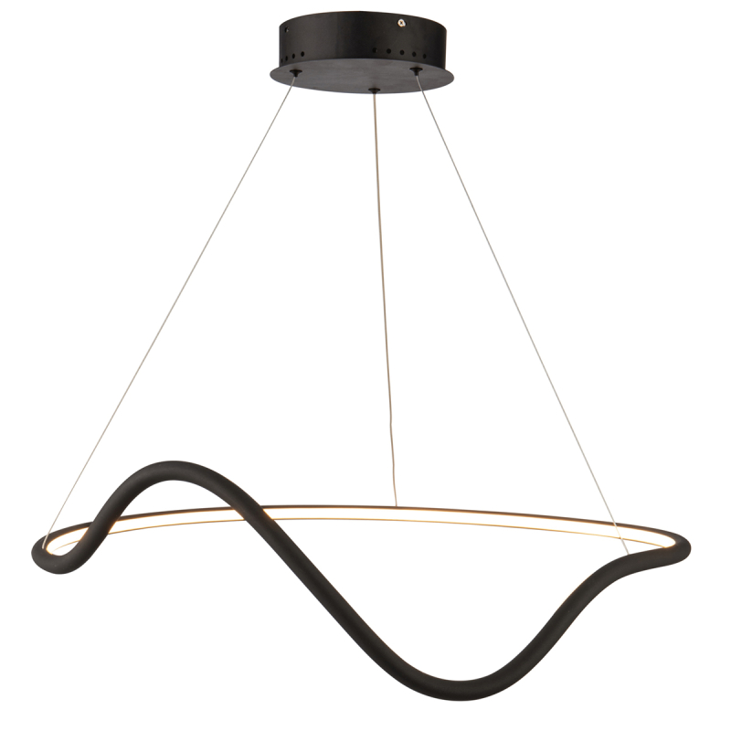 BLACK WAVY LED RING D:70cm