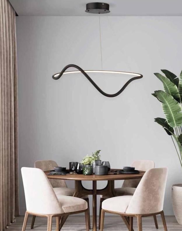 BLACK WAVY LED RING D:70cm