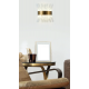 LED WALL SCONCE MATTE GOLD-CRISS CROSS GLASS CRYSTALS