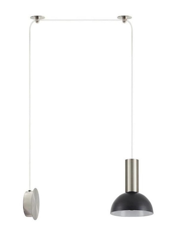 SCONCE PENDANT SYSTEM 3m  MATTE NICKEL-MATTE BLACK METAL