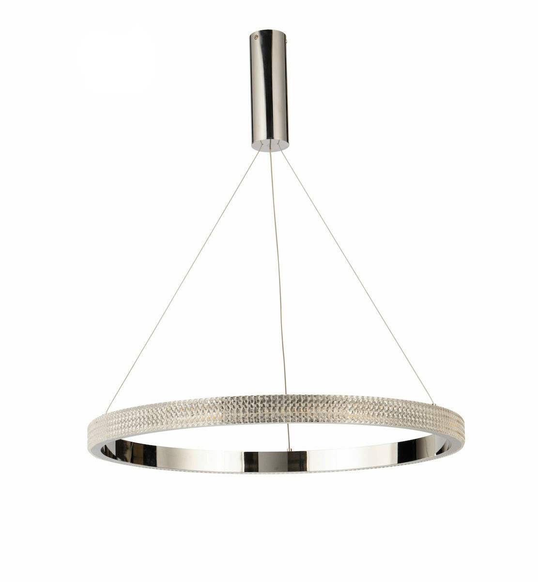 SUSPENDED LED RING CHROME-DIAMOND ACRYLIC D:60cm