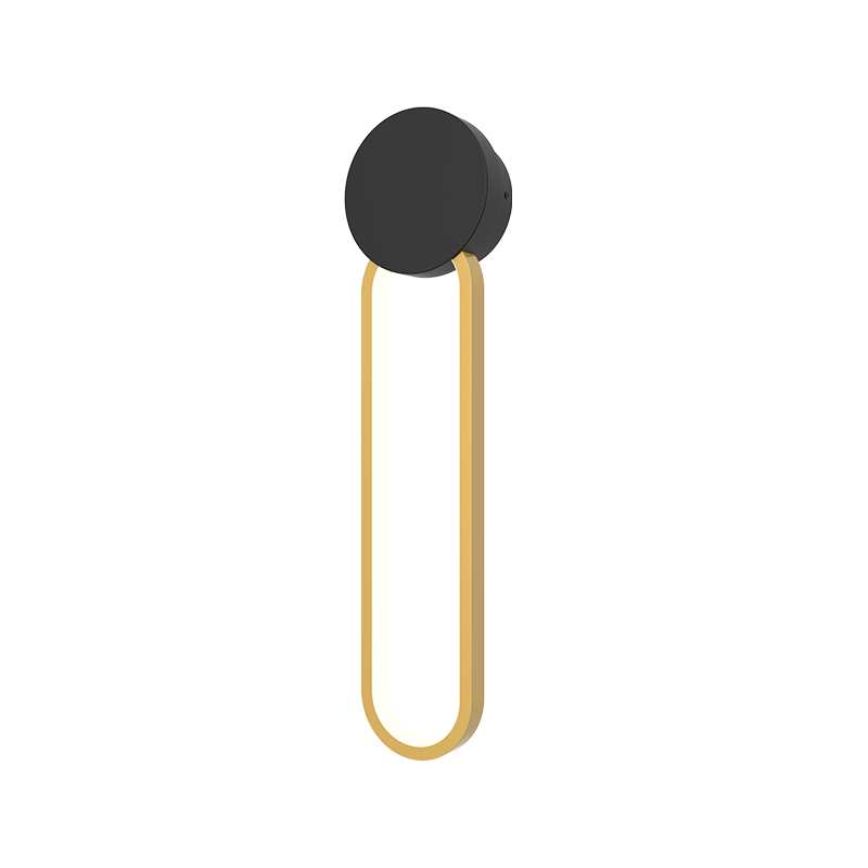 ΑΠΛΙΚΑ ΤΟΙΧΟΥ ΟΒΑΛ Η:48,2cm BLACK-GOLD