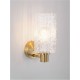 ΑΠΛΙΚΑ ΤΟΙΧΟΥ Brass Gold Metal & Clear Structured Glass