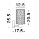ΑΠΛΙΚΑ ΤΟΙΧΟΥ Brass Gold Metal & Clear Structured Glass