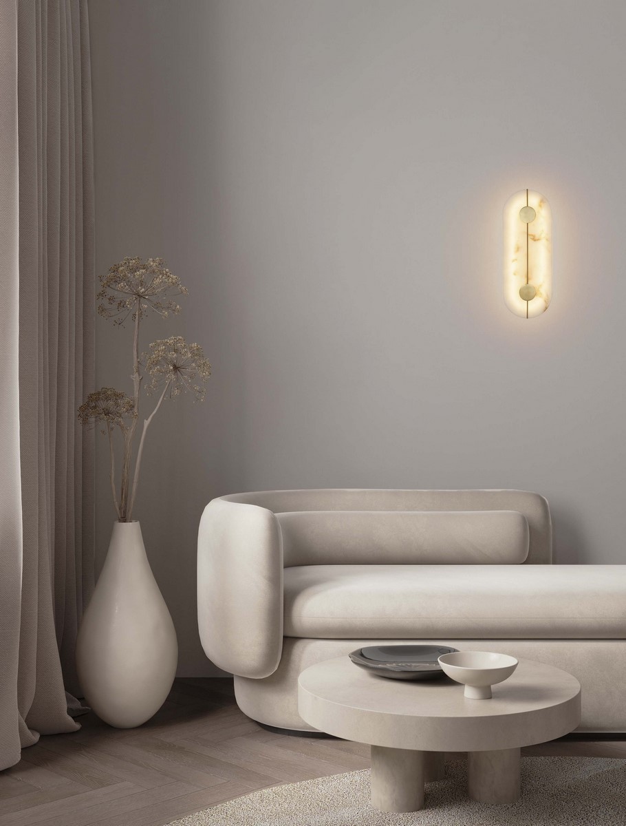 ΑΠΛΙΚΑ ΤΟΙΧΟΥ Brass Gold Steel, Aluminium & Imitated Marble