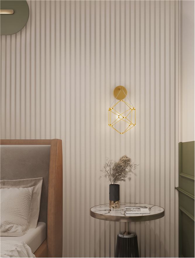 ΑΠΛΙΚΑ ΤΟΙΧΟΥ LED  Copper & Gold Metal