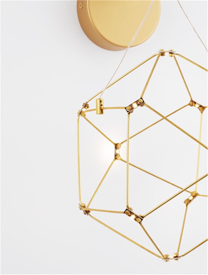 ΑΠΛΙΚΑ ΤΟΙΧΟΥ LED  Copper & Gold Metal