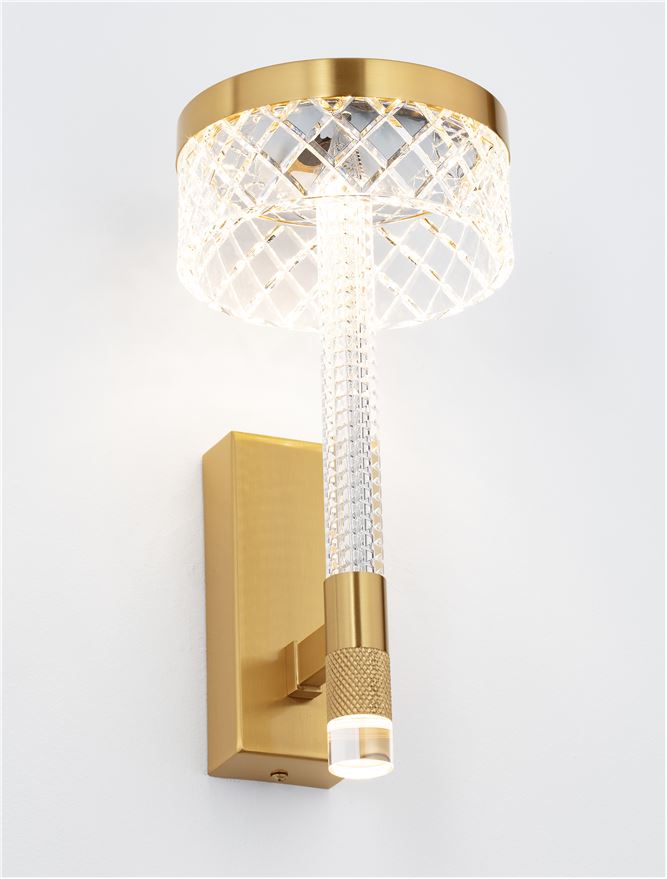 ΑΠΛΙΚΑ ΤΟΙΧΟΥ ΑΠΟ ΑΚΡΥΛΙΚΟ ΣΕ BRASS GOLD H:28cm