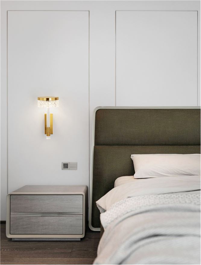 ΑΠΛΙΚΑ ΤΟΙΧΟΥ ΑΠΟ ΑΚΡΥΛΙΚΟ ΣΕ BRASS GOLD H:28cm