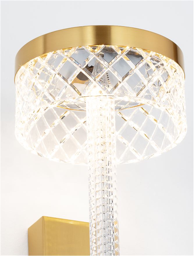 ΑΠΛΙΚΑ ΤΟΙΧΟΥ ΑΠΟ ΑΚΡΥΛΙΚΟ ΣΕ BRASS GOLD H:28cm