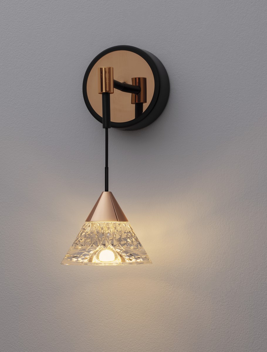 ΑΠΛΙΚΑ ΤΟΙΧΟΥ Matt Black Gold Metal & Acrylic