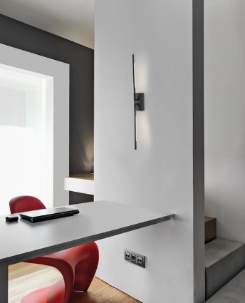 BLACK METAL WALL APPLIANCES H:74cm