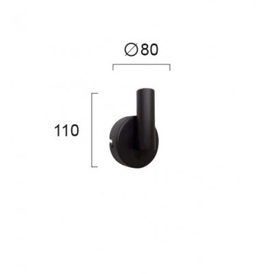ΑΠΛΙΚΑ LED BLACK D 80 MM H 110 MM