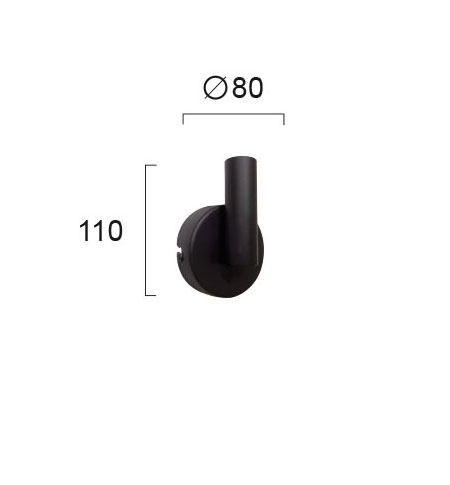 ΑΠΛΙΚΑ LED BLACK D 80 MM H 110 MM