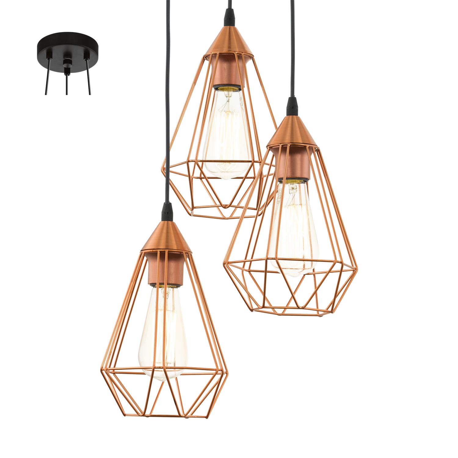 ΚΡΕΜΑΣΤΟ 3/ΦΩΤΟ COPPER COLOURED  Ø: 310 MM