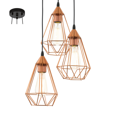 ΚΡΕΜΑΣΤΟ 3/ΦΩΤΟ COPPER COLOURED  Ø: 310 MM