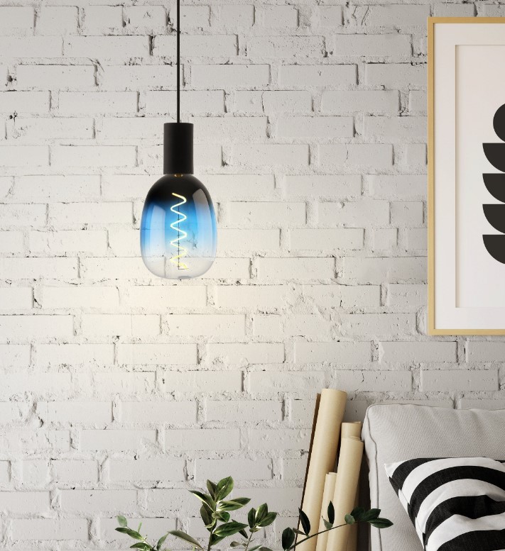 DECORATIVE GRADIENT BLUE BULB E27 Ø12cm