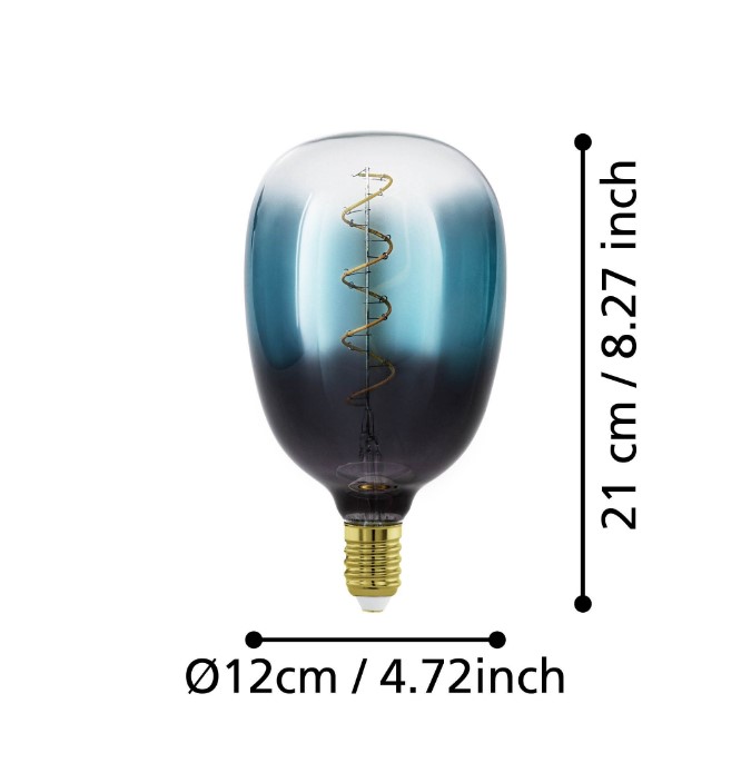 DECORATIVE GRADIENT BLUE BULB E27 Ø12cm