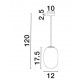 GRADIENT WHITE OVAL PENDANT Ø12cm