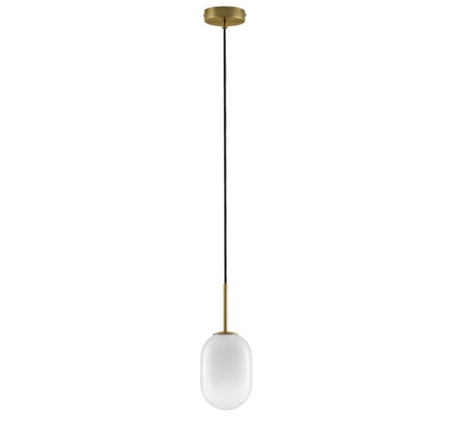 GRADIENT WHITE OVAL PENDANT Ø12cm