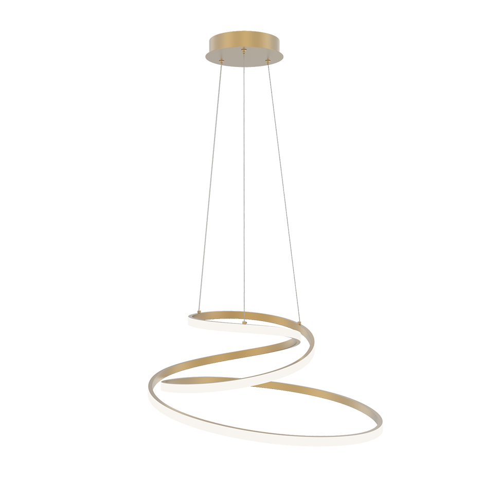 SOSPENSIONE LED COASTER ORO 60W 8000LM CCT 60X28CM