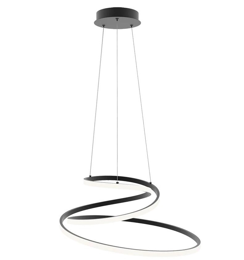 SOSPENSIONE LED COASTER NERA 60W 8000LM CCT 60X28CM