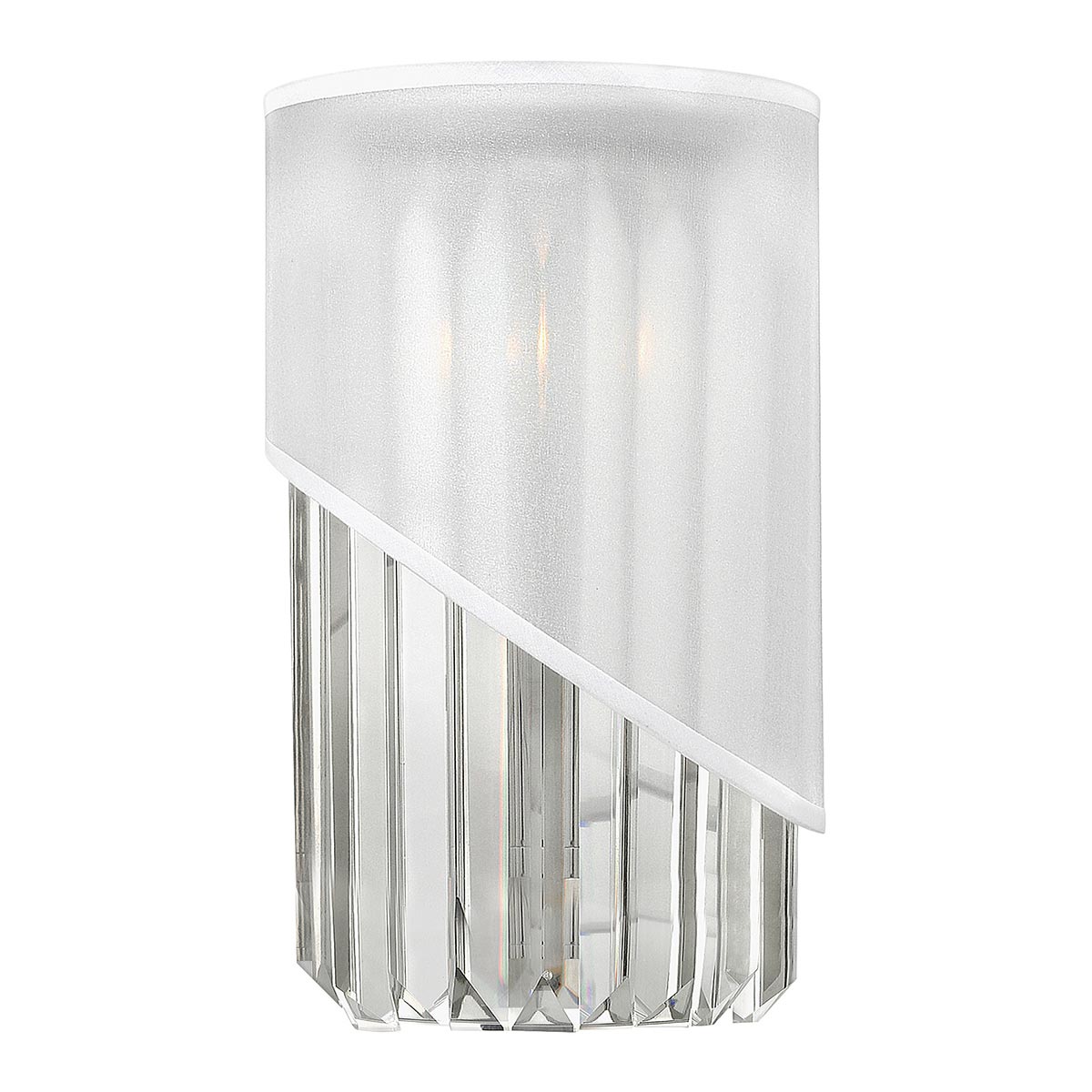 WHITE ORGANZA AND CRYSTALS SCONCE USA 