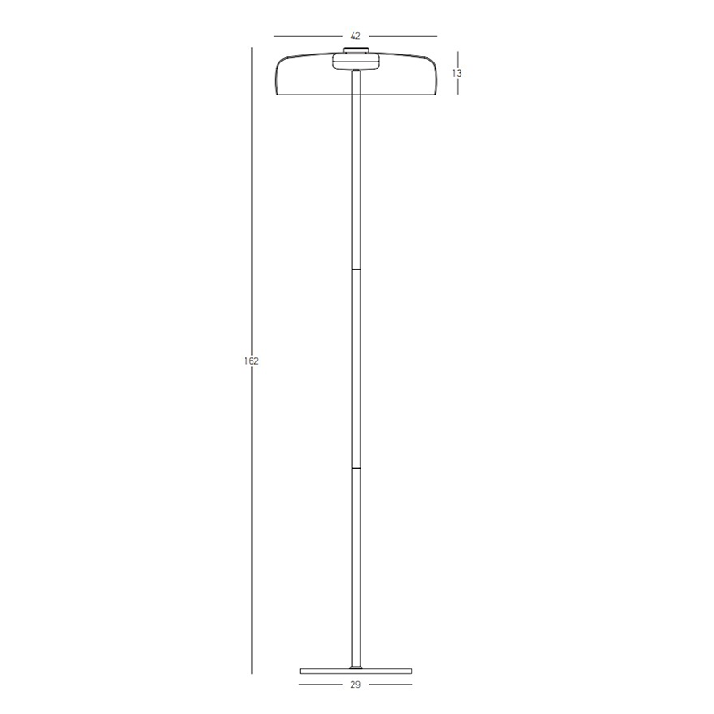 ΕΠΙΔΑΠΕΔΙΟ ΦΩΤΙΣΤΙΚΟ ΜΕ ΦΙΜΕ ΓΥΑΛΙ Η:162cm 15W 3000K