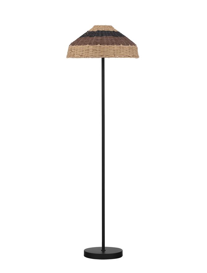 VINTAGE ΦΩΤΙΣΤΙΚΟ ΔΑΠΕΔΟΥ Natural Rattan Black Brown
