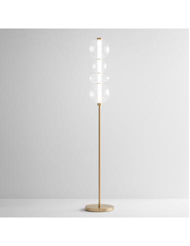 ΦΩΤΙΣΤΙΚΟ ΔΑΠΕΔΟΥ H:170cm BRUSHED GOLD ETAL&GLASS