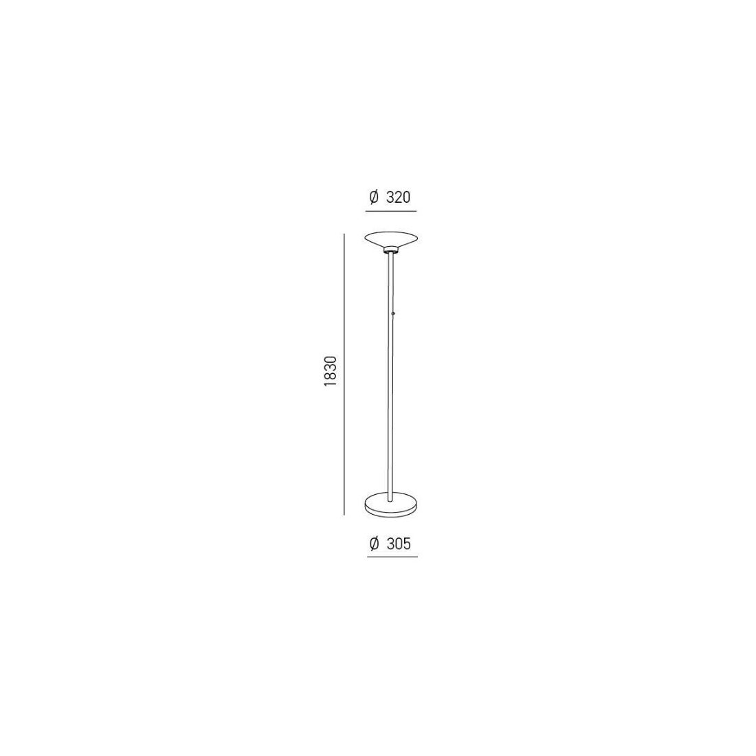 ALUMINUM FLOOR LAMP H183cm ITALY