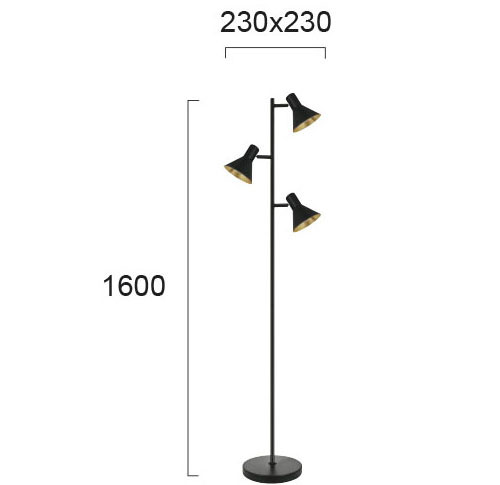 ΔΑΠΕΔΟΥ BLACK GOLD  D 360 MM H 1630 MM