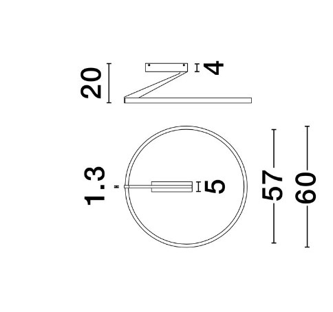 ΦΩΤΙΣΤΙΚΟ ΟΡΟΦΗΣ LED Moca Coffee Aluminium
