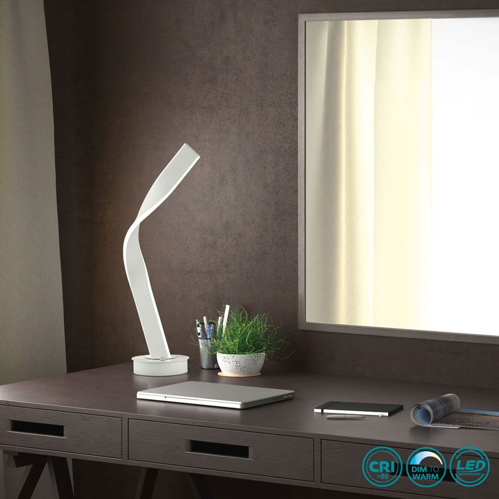ΕΠΙΤΡΑΠΕΖΙΟ ΦΩΤΙΣΤΙΚΟ ΛΕΥΚΟ ΜΑΤ H:64,5cm 12W 1300lm