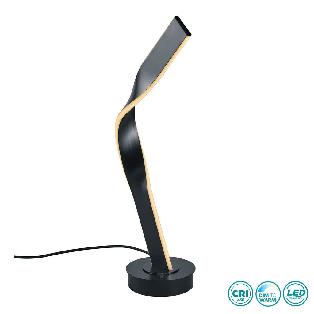 ΕΠΙΤΡΑΠΕΖΙΟ ΦΩΤΙΣΤΙΚΟ ΜΑΥΡΟ ΜΑΤ H:64,5cm 12W 1300lm