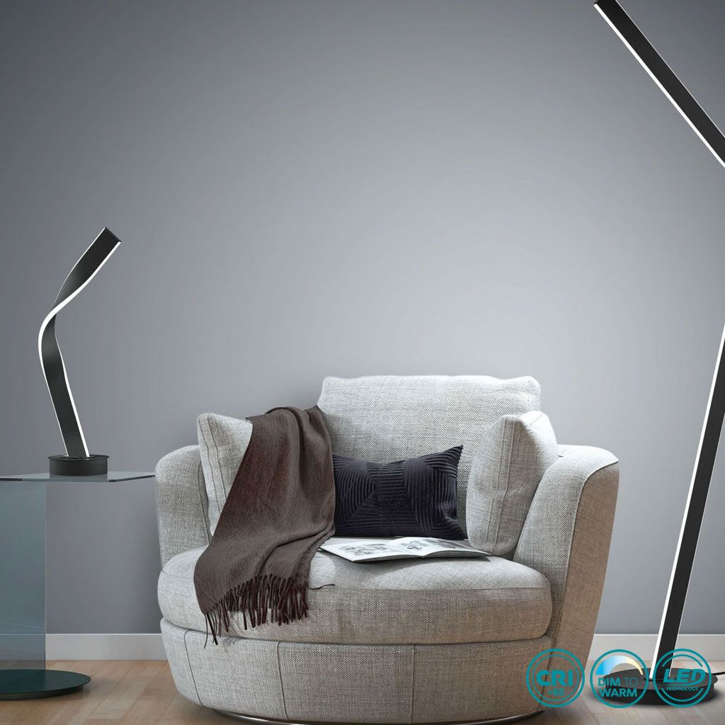 ΕΠΙΤΡΑΠΕΖΙΟ ΦΩΤΙΣΤΙΚΟ ΜΑΥΡΟ ΜΑΤ H:64,5cm 12W 1300lm