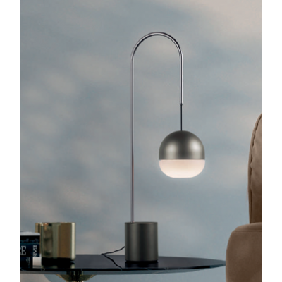  LAMPADA DA TAVOLO IN ALLUMINIO TORNITO Ø 13,5CM  H 60CM