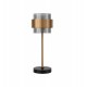 TABLE LAMP BRASS GOLD&SMOKE GLASS H:47cm