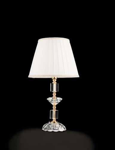 ΕΠΙΤΡΑΠΕΖΙΟ HANDMADE CLEAR GLASS AND METAL GOLD ELEMENTS D 25 CM