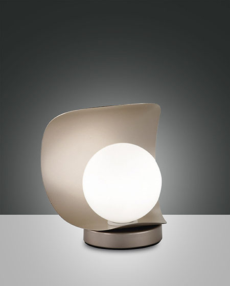 ΕΠΙΤΡΑΠΕΖΙΟ LED METAL FRAME AND BLOWN GLASS GOLD MATT